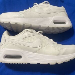 Nike Women’s White Leather & Mesh Air Max-Style Sneakers